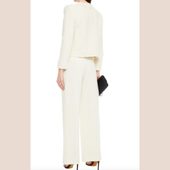 IRO Saussan Ivory Cream Metallic Cotton-blend Tweed Jacket French 36 US 4 - Picture 5 of 14